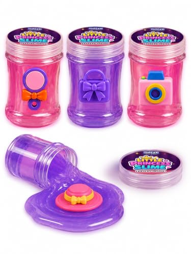 Image of HOTKEI Little Princess Slime for Kids 3 to 10 Years Stretchable Slime with Surprise Cute Fashion Eraser Inside Soft Non-Sticky DIY Slimy Fun Toy Birthday & Return Gift for Kids Girls & Boys Pack of 4