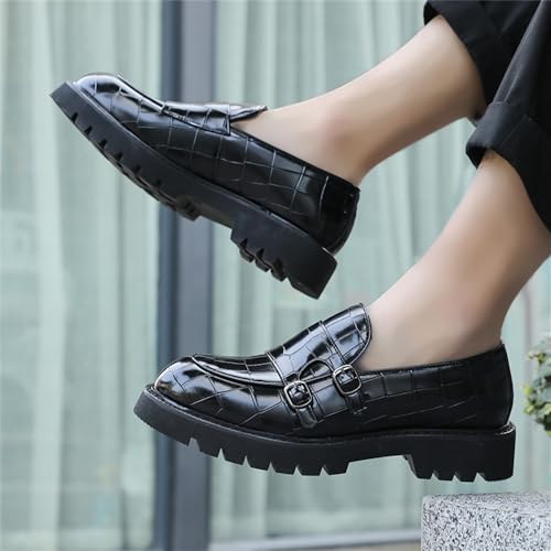 Men's Patent Leather Slip-on Loafers Fashion Business Dress Shoes Causal Party Wedding Party Shoes4