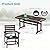 Homenjoy Patio Table and Chairs Set 7 Pieces, HDPE Weather Resistant Outdoor Dining Set with Umbrell Hole, Rectangle Outdoor Dining Table with 6 Patio Chairs, Patio Dining Set for Balcony, Dark Brown