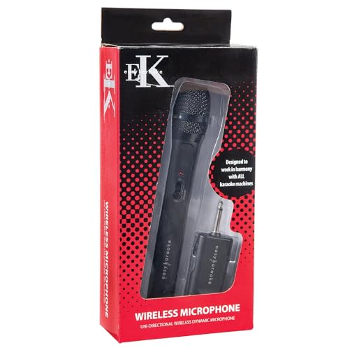 EASY KARAOKE EKS-717B Wireless Microphone for singing, VHF Cordless Handheld Dynamic Mic, 20m Coverage - Image 3