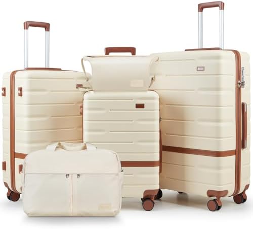 Luggage Sets 3 Piece with TSA Lock Hardside PC+ABS Carry On Suitc...