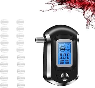 pergoods Breathalyzer & Alcohol Tester, Alcohol Breathalyzer LCD Display Digital Fast, High Accuracy Alcohol Detector (20 Mouthpieces)