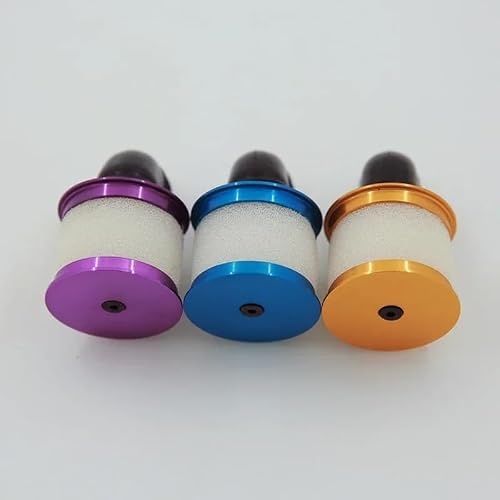 Aluminum Open Air Filter Sponge for 1/10 RC Hobby Model Nitro Car Buggy Truck Upgraded hop-up Parts HSP Axial 2pcs/Set(Purple)