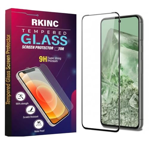 Image of RKINC Tempered Glass for Google Pixel 9A (6.3 Inch) Military Grade Gorilla Screen Protector | With Installation Kit | Edge to Edge Coverage | Black | 2 Pack
