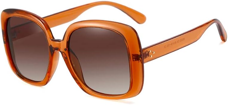 MORESHINE Trendy Oversized Square Polarized Sunglasses Retro Shades for Women UV400 Protection