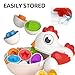 TEMI Toddler Chicken Easter Eggs - Color Matched Game Shape Sorter with 6 Toy Eggs for Kids 3-5, Fine Motor Skills Sensory Toys, Educational Gifts for 3-6 Girls Boys Baby