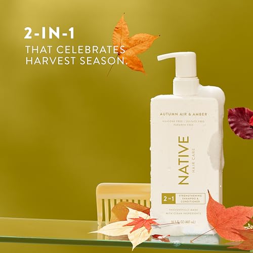 Native 2-in-1 Shampoo & Conditioner - Autumn Air & Amber - Naturally Derived Ingredients, Silicone-Free, Sulfate-Free, Paraben-Free, Strengthening... - Image 2