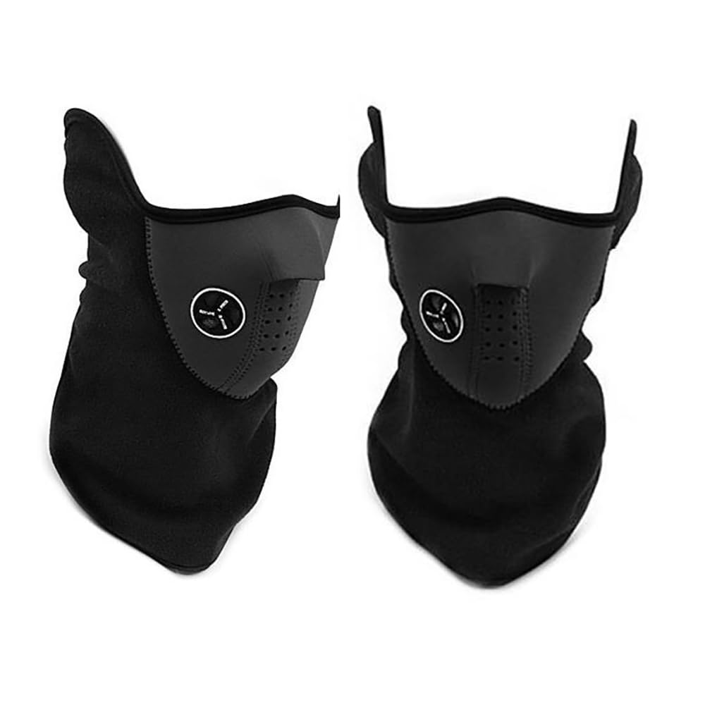 Van Der Linn Unisex Black Neoprene Face Mask Covering Bike Motorcycle Ski Neck Cover Balaclava Sport (Black)