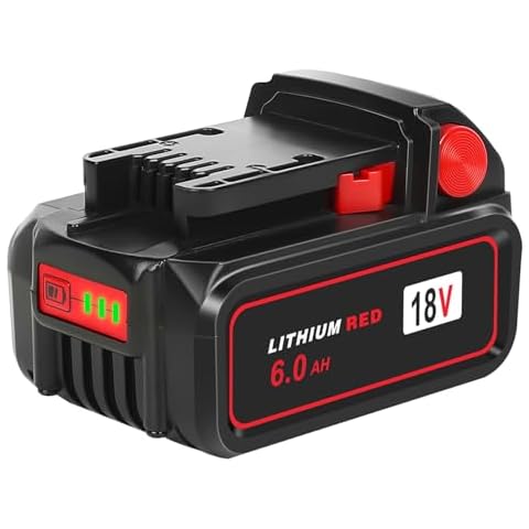 TOMAPEX 6.0Ah Battery Replacement for Milwaukee M-18 Battery, High-Capacity 6000mAh with Milwaukee Battery M-18B 48-11-1820 48-11-1850 48-11-1828 48-11-10 XC Cordless Power Tools Cover