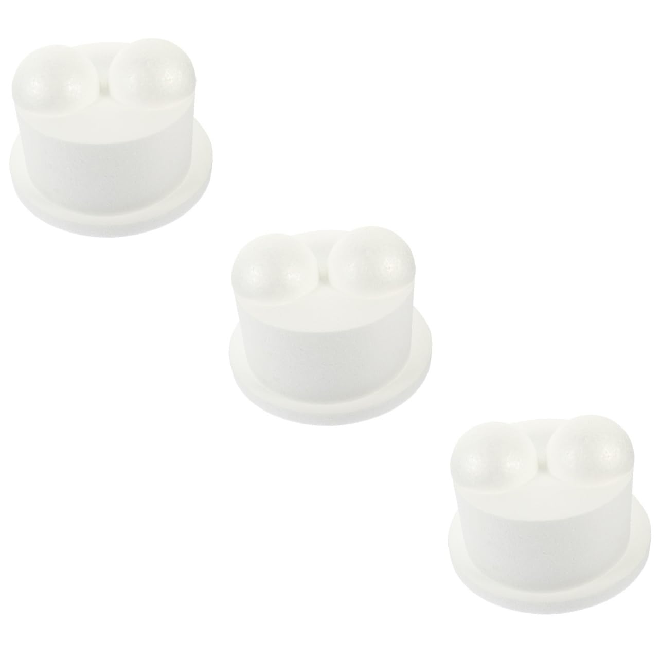 NUOBESTY 3pièces Cake Dummy Mousse Ronde Outil De Pratique pour Décoration De Gâteaux Accessoire De Boulangerie Réutilisable pour Formation Pâtisserie