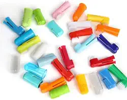 Kit 4 Escovas de Dente para Cães e Gatos, Higiene Bucal Pet, Cerdas Macias, Plástico Rígido, Previne Mau Hálito e Tártaro