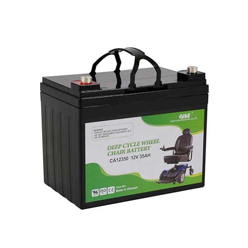 Casil 12V 35AH U1 Wheelchair Battery, Deep Cycle Replacement