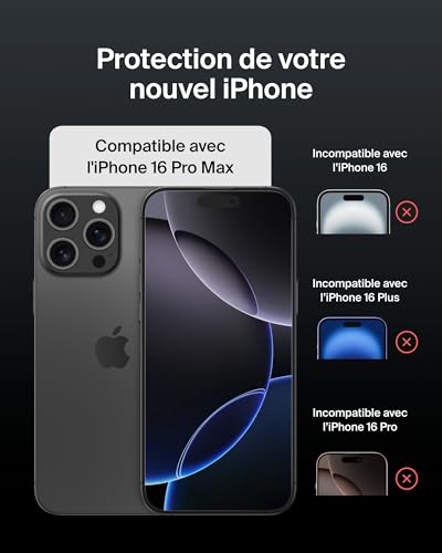 Protection écran iPhone 16 Pro Max Belkin en verre trempé ultra-résistant - 3