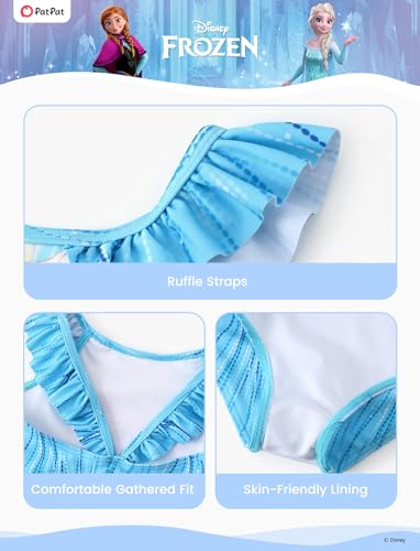 Image of Disney Stitch Marvel Frozen Elsa Girls Swimsuits UPF 50+ One Piece Bathing Suits Sport Summer Swimwear for Kids Size 3-13Y