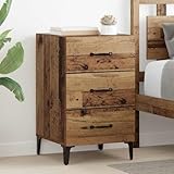 Rangement optimisé: trois tiroirs coulissants offrent 40 x 40 x 66 cm d'espace caché pour livres, lunettes ou dossiers, transformant cette table de nuit en véritable meuble de rangement chambre ou bureau sans encombrer le sol