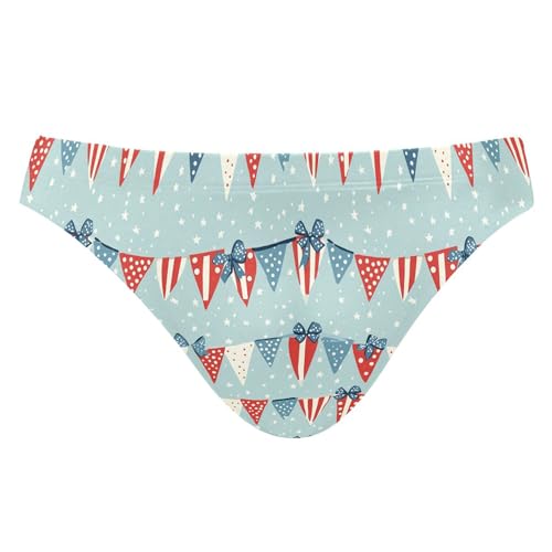 S Husky July 4th Independence Day Flag Swim Briefs for Men Bikini Swimwear Boys Short XXL B0404561