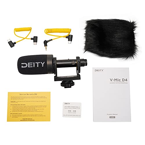 Image of Deity Microphone V-Mic D4,Professional External Camera Video Microphones,Shotgun Mic with Shock Mount Supports USB-C Digital Output for PCs for Cameras Recorders Smartphones Laptops and Tablets