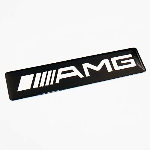 US85 Direct Mercedes-Benz 3D Universal Exterior & Interior AMG Edition Multimedia Emblem Decal Badge Decoration Refit Logo Gift (Black AMG)