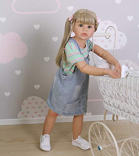 Muñeca Reborn Toddler Realista 39 Pulgadas Vinilo Dura miniatura 4
