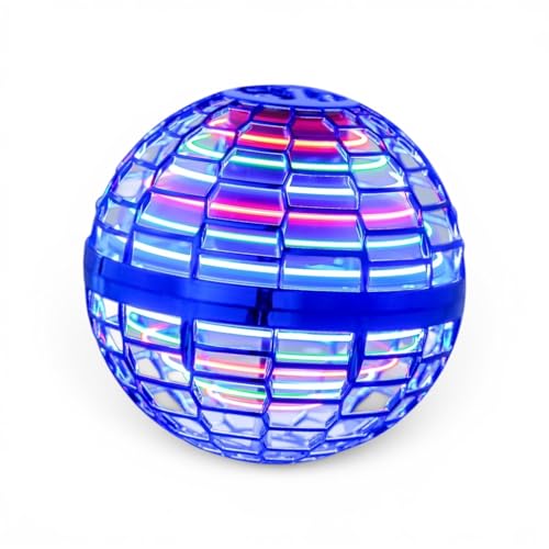 Image of EC Flying Orb Ball Toy with RGB LED Lights, Hand Controlled Boomerang Spinner Drone, USB Rechargeable Hover Ball for Kids & Adults, Indoor Outdoor Magic Flying Toy (Multi Color)