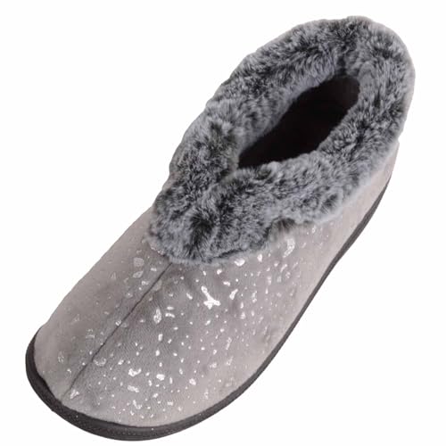 Chaussons velours femme Absolute Footwear pantoufles fourrure chaudes