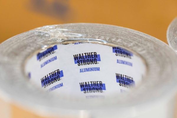 Walther Strong 50mm x 45m Aluminium Foil Tape Insulation Tape For Insulating And Sealing Duct. Easy Tear and Peel Aluminium Tape Heat Resistant Tape. Moisture and Chemical Resistant Tape - Image 2