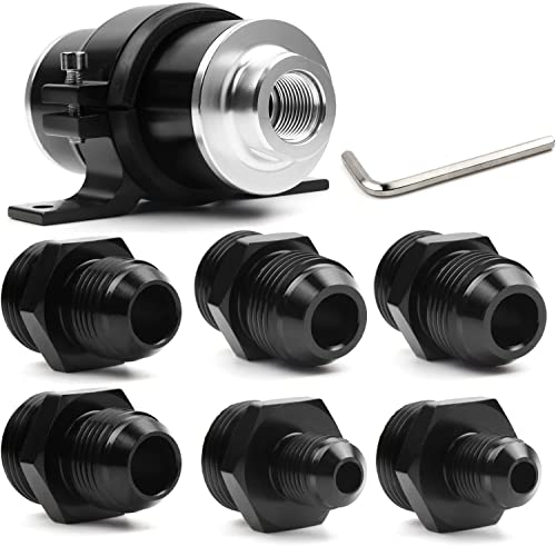 Zhubang 30 Micron Fuel Filter Mount Aluminum Inline Bracket Universal 58Mm Black High Flow Turbo 6An 8An 10An Adapter #TOP2