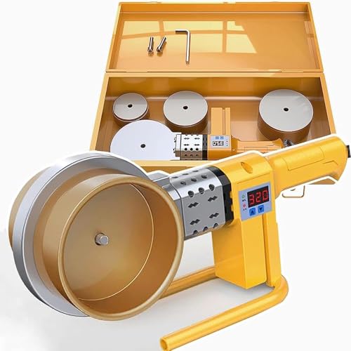 Soudeur par Fusion de tuyaux 2800 W, Outil de Chauffage de Tubes en Plastique 0-300 ℃, avec 9 têtes de filière (20-25-32-40-50-63-75-90-110 MM), pour Le soudage de tuyaux PPR/PE/PP+