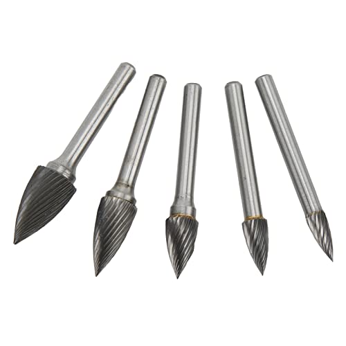 Kit de fresas rotativas de carburo 5 piezas 6mm mango miniatura 3