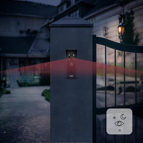 Eura VDP-45A3 Alpha Video-Türsprechanlage Gegensprechanlage 4 Draht, 7-Zoll-Farbmonitor, Schwarz, 2 Monitore