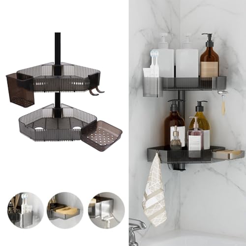 Support de douche d'angle réglable Brrnoo pour un rangement de salle de bain optimisé