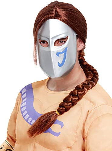 Preisvergleich Produktbild Funidelia / Vega Perücke - Street Fighter OFFIZIELLE für Herren Games, 80er Jahre, Arcade - Braun, Zubehör für Kostüm