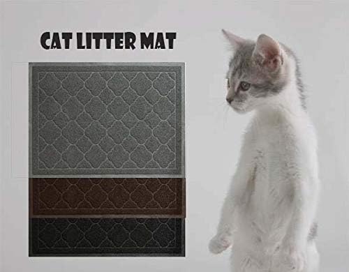 Miniatura 7 de Tapete de arena para gatos, tamaño XL de 47 x 36 pulgadas, alfombra de atrapamiento duradera, antideslizante e impermeable, fácil de limpiar, atrapa