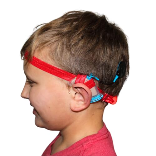 Generic Floating Cochlear Implant Headband for Swimming | Adjustable Nylon Headband (Red, Adult) | Accessories for Cochlear Implants