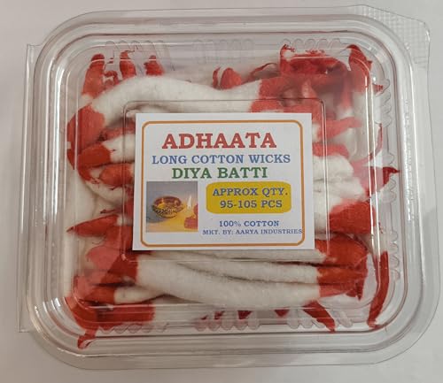 Mechas de algodón crudo hechas a mano para velas Diya largo pack 100 miniatura 2