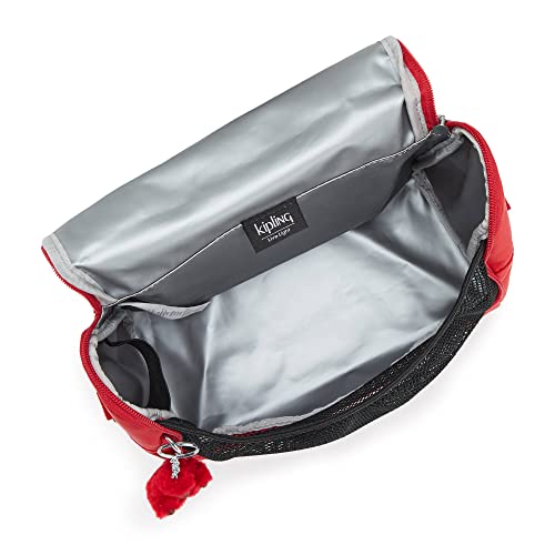 Kipling Nova bolsa feminina Kichirou, bolsa isolada, lancheira de nylon, tonal cereja