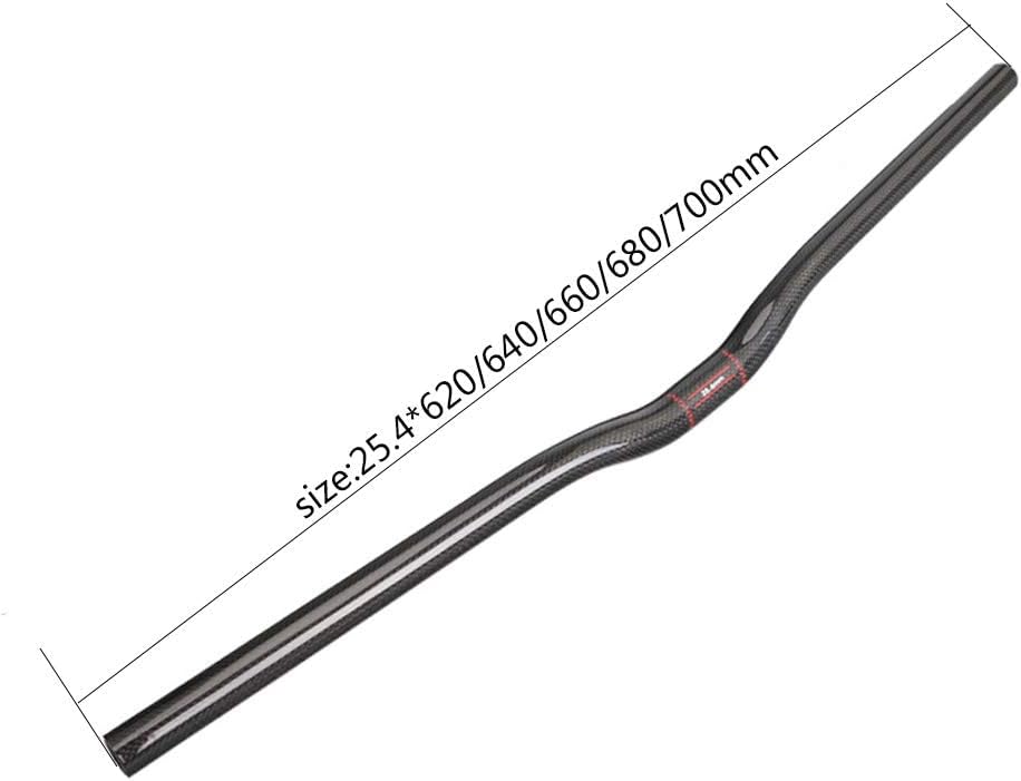 Mtb Mountain Bike Handlebars Alfa Pasca Carbon Fiber Mtb Handlebar 25.4mm Rise Aero Handle Bars Bicycle Bar Bike Accessories 3K Matte 700m
