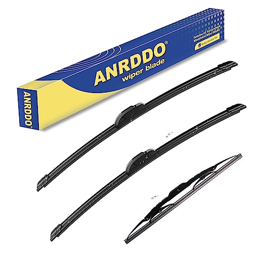 Image of 3 wipers Replacement for 2007 2006 2005 2004 2003 2002 2001 Toyota Sequoia Original Equipment Windshield Wiper Blades Set 19 inch+19 inch+14 inch (Set of 3) U /J HOOK