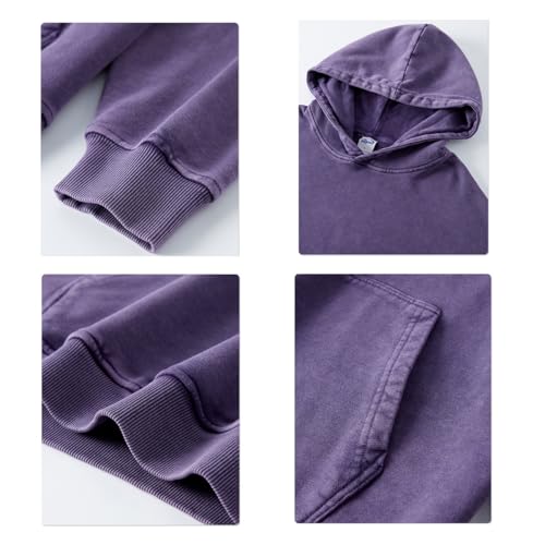 Mi Bo Tong Mens Oversized Hoodies Vintage Acid Wash Pull Up Black Hoodies Heavy Cotton Vintage Aged Sweatshirt Casual3