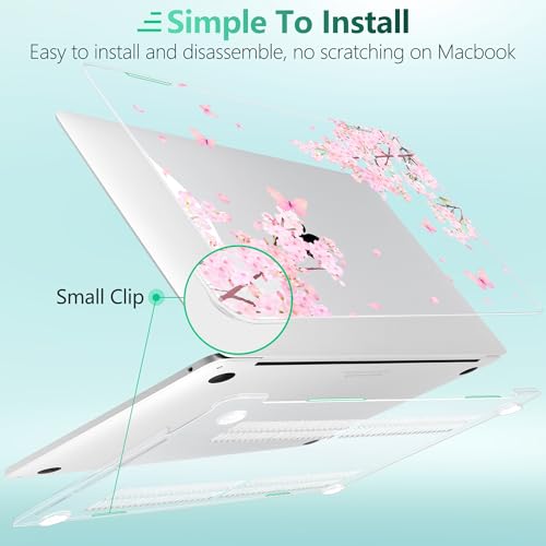 Yebiseven Case for MacBook Pro 13 inch M2 M1 2025-2022 2020 A2338 A2289 A2251, Plastic Hard Shell Laptop Case with Keyboard Cover, Trackpad Protector, 2 OTG Adapters, Cherry Blossom by Yebiseven - Used condition - Image 6