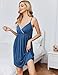 Ekouaer Maternity Nursing Gown and Robe Set Nursing 3 In 1 Labor Delivery Nightgowns for Hospital Breastfeeding Gowns Navy Blue XX-Large