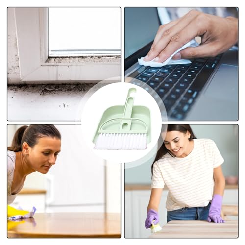 inoto Reinigungsbesen Bürste & Kehrschaufel Set, Kunststoff Schneebesen Kehrschaufel & Bürste, Tragbarer Besen & Kehrschaufel Set, Kehrschaufel & Besen Sets, Borsten Kehrmaschine Staubwanne für – Bild 6