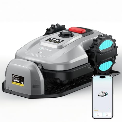Robotic Lawn Mower with App Control, Auto-Charging & Obstacle Avoidance, Adjustable Cutting Height, Weather Sensor Smart Automatic Lawn Mower for Lawns up to 4300 sq.ft