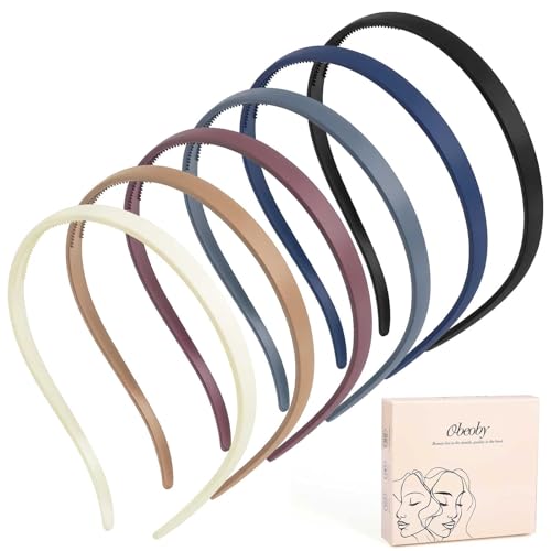 obeoby Sunglass Headbands for Women Girl, 6Pcs Square No Pressure Headbands Non Slip with Teeth, Valentine’s Day Gifts for Glasses Wearers