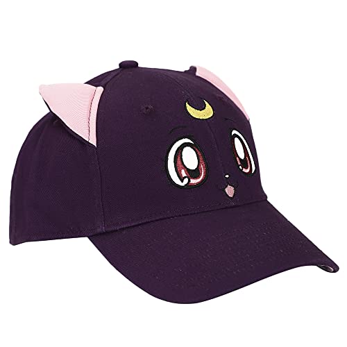 Sailor Moon Luna Cat Face Snapback Hat Violet #TOP4