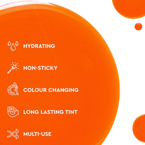Image of Kiro PH-Play Color Changing Lip & Cheek Oil - Tangerine Tango, 5.5ml | Hydrating, Skin Brightening, Reduce Fine Lines | Non-Sticky, Non Greasy | Skin Care Infused with Moringa, Rosehip & Avocado Oils
