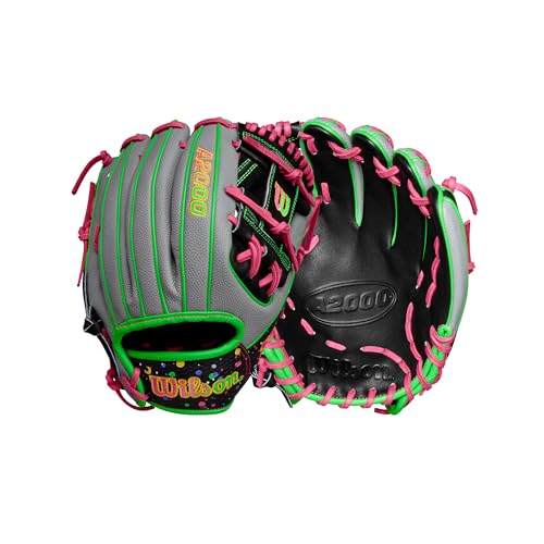 Wilson Winter 2024 A2000 1786 11.5' Infield Baseball Glove - Grey/Green/Pink, Right Hand Throw