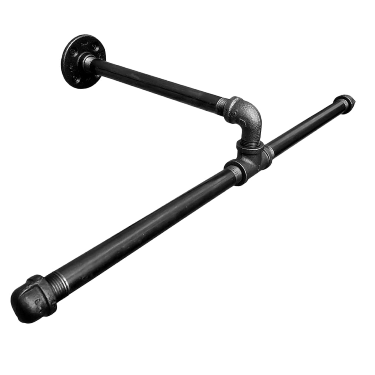 balacoo Industrial Pipe Clothes Mounted Garment Hanging Rod Heavy Duty Display Bar for Organizing Clothes Detachable Design for Laundry and Closet Storage