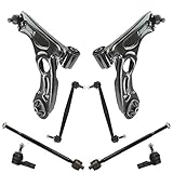TRQ Front Steering & Suspension Kit Control Arm with Ball Joint Sway Bar Stabilizer Link Tie Rod Compatible with 2012-2020 Chevrolet Sonic