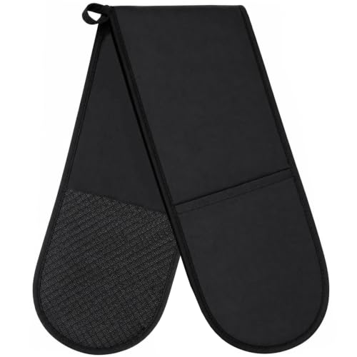 Yikki Oven Gloves Heat Resistant Silicone Double Large Oven Mitts